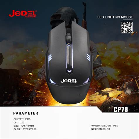 Jedel Usb Wired Pro Game Mouse Optical Scroll Gaming Mice For Pc Laptop