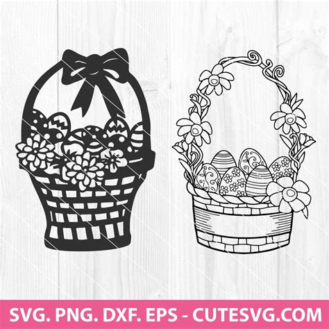 Easter Basket SVG Bundle, Easter Egg SVG, Easter SVG, Easter Cricut