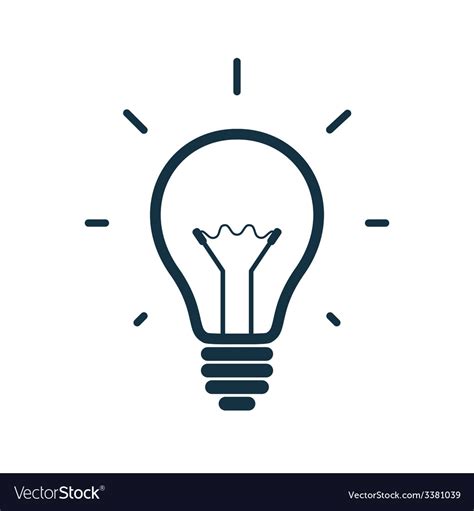 Simple Light Bulb Icon Royalty Free Vector Image