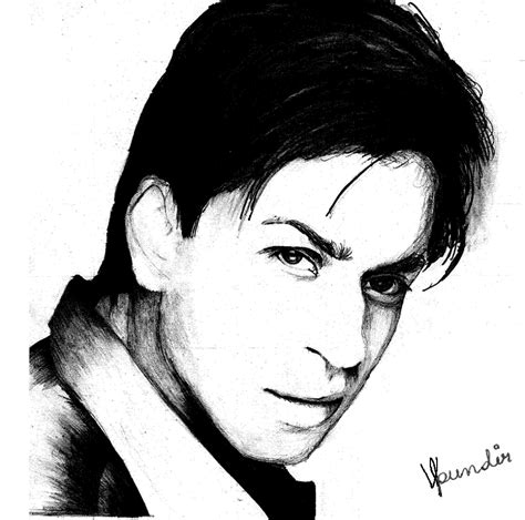 Sketch Of Actor Shahrukh Khan Desi Painters
