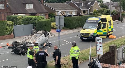 Horror As Car Being Chased By Police In West Yorkshire Smashes Into And