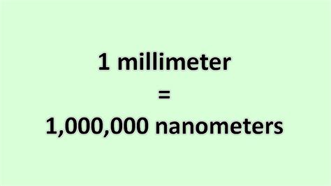 Convert Millimeter To Nanometer Excelnotes