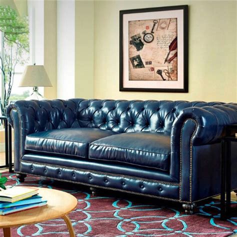 American European Living Room Furniture Genuine Leather
