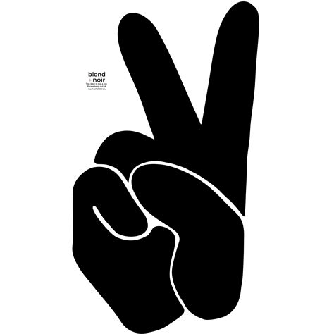Hand Peace Sign Wall Decal My Hidden Forest