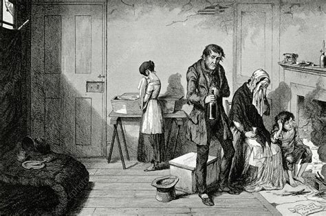 Poverty And Alcoholism 1840s Stock Image C0169352 Science Photo