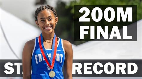 200m Final 6a Girls Amare Harlan State Record Youtube