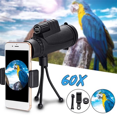 40x60 Zoom Monocular Hd Telescope Telephoto Camera Lens Phone Holder