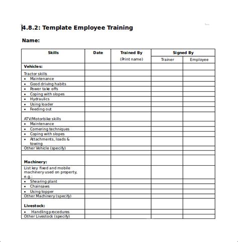 Forklift certification card templates for training institutes, training academy or employers who imbibe forklift certification / training adhering to osha guidelines. FREE 16+ Training Checklist Samples in Excel | PDF | MS ...