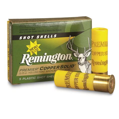 Remington 20 Gauge Copper Solid Sabot Slug 2 34 Shell 5 Rounds