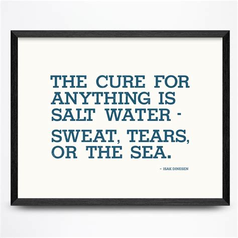 Love this travel motivational quote? Salt Water Quote 20x16 Poster in 2020 | Salt water quotes, Water quotes, Quote posters