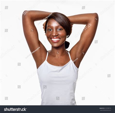 Beautiful Africanamerican Woman Black Beauty Armpits Stock Photo