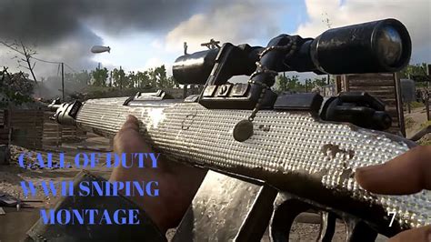 Call Of Duty Wwii Sniping Montage My First Video Youtube