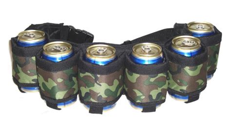 Beer Belt Camo 6 Pack Beer Holster Fun Beer Drinking Accessory