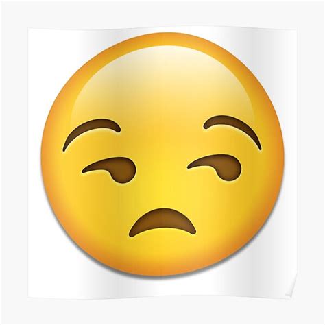 Unamused Face Emoji Poster By Totesemotes Redbubble