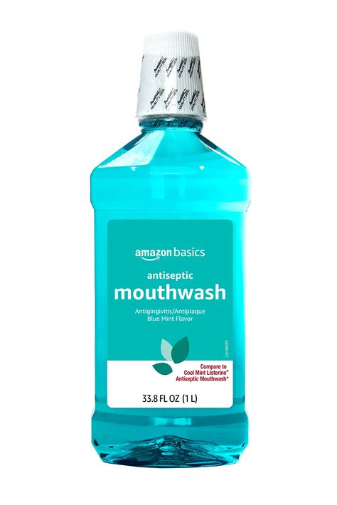 Buy Amazon Basics Antiseptic Mouthwash Blue Mint 1 Litre 338 Fluid