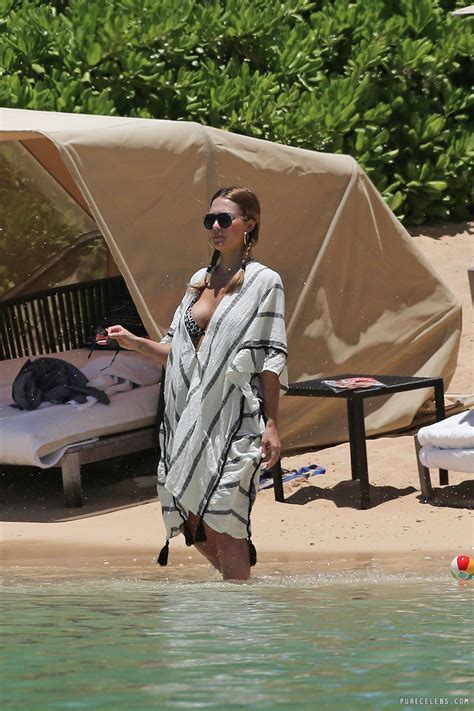 Jessica Alba Caught Sunbathing In The Bikini On A Beach NuCelebs Com