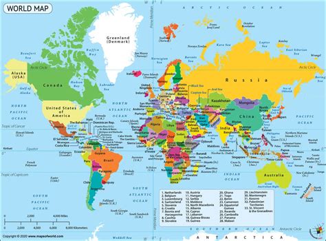 World Map With Country Names World Map With All Countries World Map