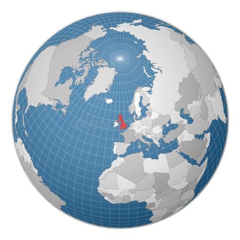 Globe Centered To United Kingdom Stock Vector Illustration Of