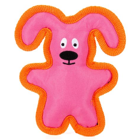 Puppiesrus Ballistic Flattie Dog Toy Crinkle Squeaker Character
