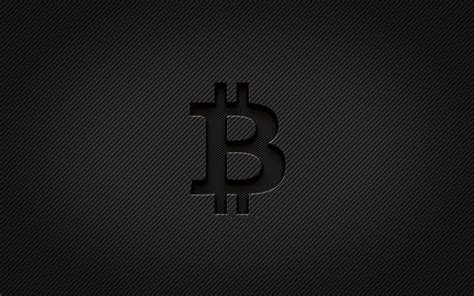 Download Wallpapers Bitcoin Carbon Logo 4k Grunge Art Carbon