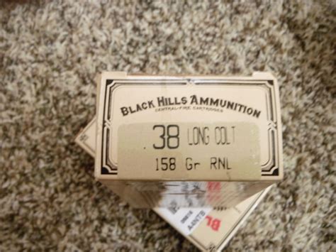 Black Hills Cowboy Action Ammunition 38 Long Colt 158 Grain Nex Tech