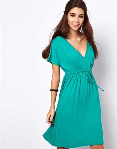 Lyst Asos Collection Asos Grecian Summer Dress In Green