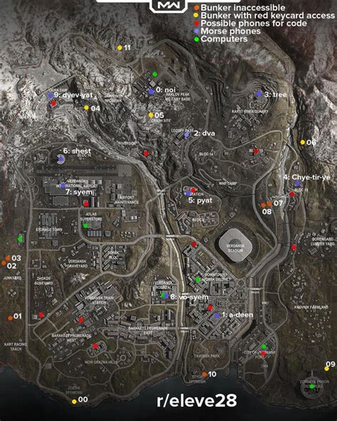 Warzone Map With All Community Known Locations Of Easter Eggs And