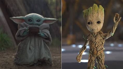 Baby Yoda And Groot Wallpapers Wallpaper Cave