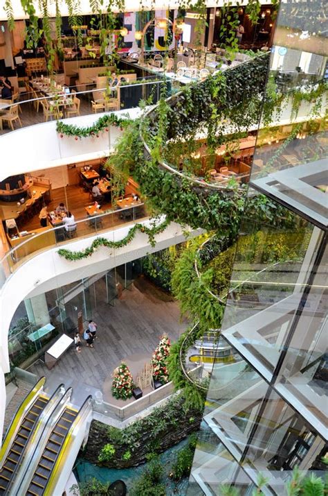 Green Vertical Interior Design Of Emquartier Shopping Mall Dining