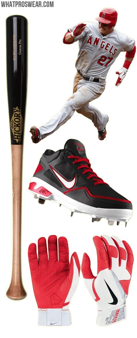 What Pros Wear What Pros Wear Mike Trout Bat Batting Gloves Cleats