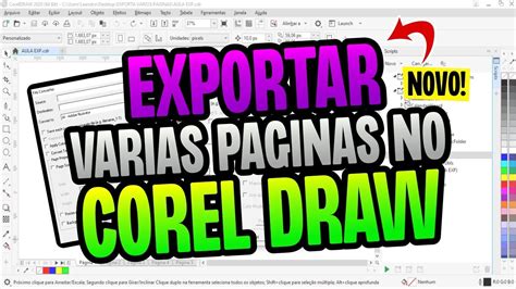 COMO EXPORTAR VARIAS PAGINAS NO COREL DRAW YouTube