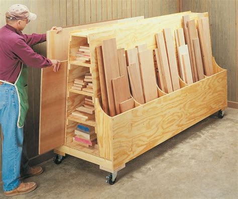 Maximizing Space With Rolling Lumber Storage Rack Home Storage Solutions