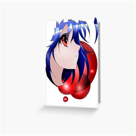 Anime Girl Print Greeting Card For Sale By Animefox52 Redbubble
