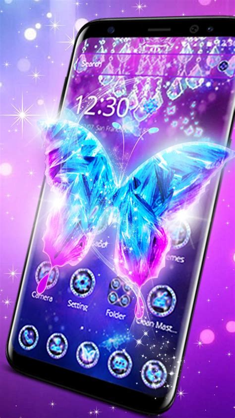 Descarga De Apk De Tema De Mariposa Cristal Azul Para Android