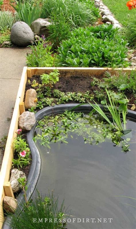 How To Build A Pond In A Raised Garden Bed Empress Of Dirt