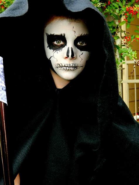 Skull Make Up Grimm Reaper Scary Halloween Costumes Birthday