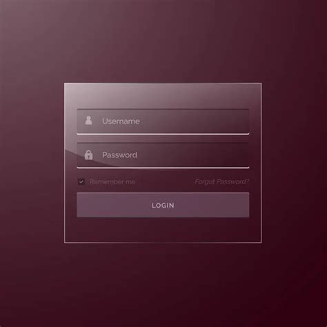 Minimal Login Form Template Design Vector Stock Vector Image By