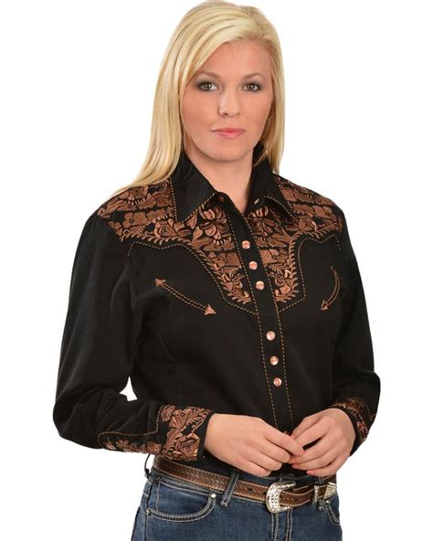 Scully Women S Floral Embroidered Western Shirt Girls Western Shirts