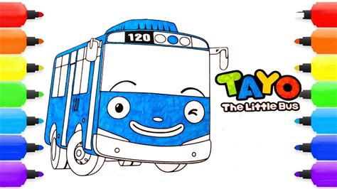 Click the tayo the little bus coloring pages to view printable version or color it online compatible with ipad and android tablets. How to Draw Tayo Bus _ Tayo The Little Bus Painting ...