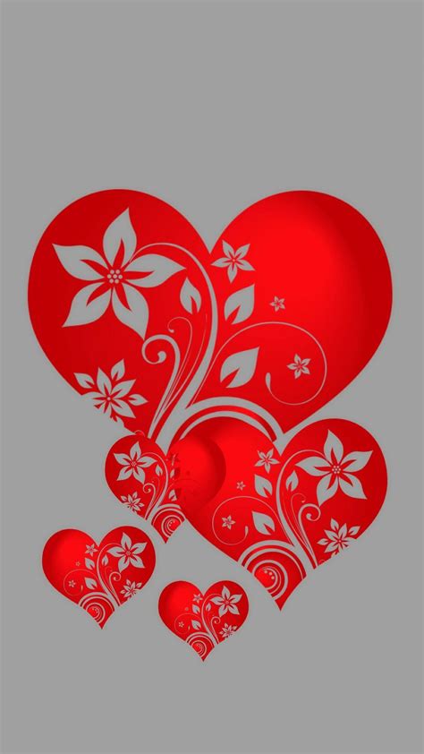 Red And Silver Heart Heart Wallpaper Heart Stencil Heart Art