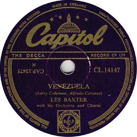 Les Baxter With His Orchestra And Chorus Venezuela The High And
