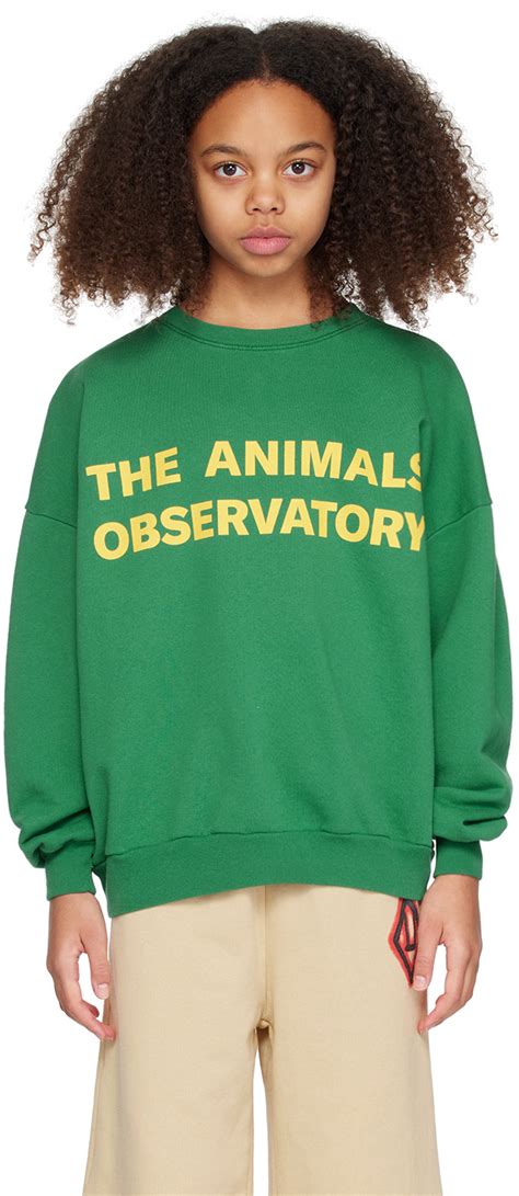 Kids Green Leo Sweatshirt By The Animals Observatory Ssense