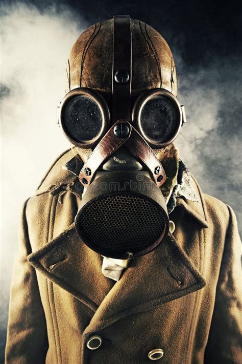 Man In Gas Mask Stock Photo Image Of Posing High Hiding 23141314