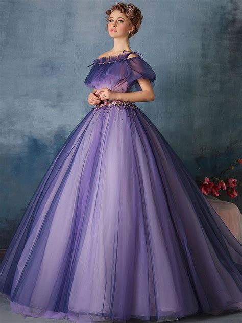 Purple Princess Ball Gown Quinceanera Formal Evening Dress