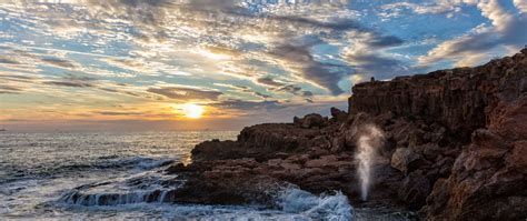 Download Wallpaper 2560x1080 Coast Rocks Sea Waves Splashes