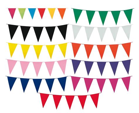 10m Flags Colour Bunting Flags Pennants Party Decorations Parties