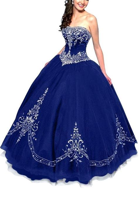 Dlfashion Women S Strapless Ball Gown Embroidered Quinceanera Dress At Amazon Wo… Burgundy