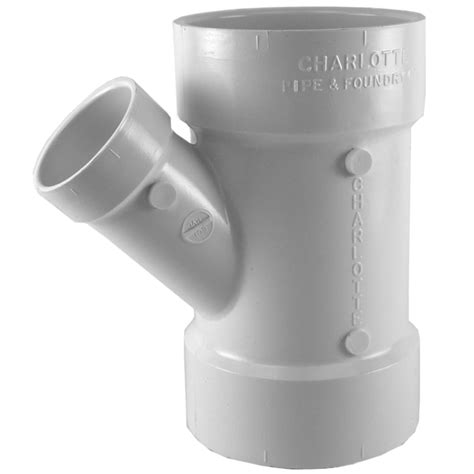 Charlotte Pipe 4 In X 4 In 2 In Dia Pvc Schedule 40 Hub Wye Fitting At