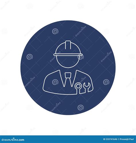 Industrial Technician Engineer Icon Stock Vector Illustration Of