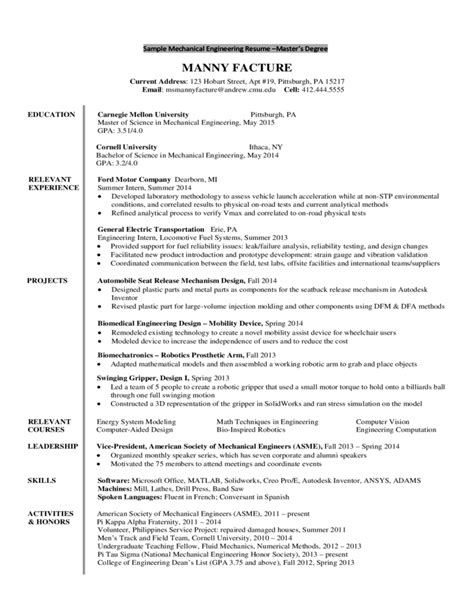 How to write a cv learn how to make a cv that gets interviews. Sample Mechanical Engineering Resume - Freshmen/Sophomores Free Download